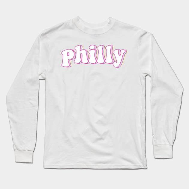 Philly Retro Long Sleeve T-Shirt by lolosenese